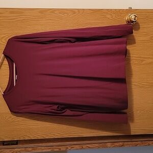 Lands' End Burgundy Long Sleeve Shirt